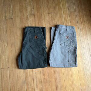 Set of 2 38x30 Carhartt Loose Straight Washed Duck Dungaree size 38x30